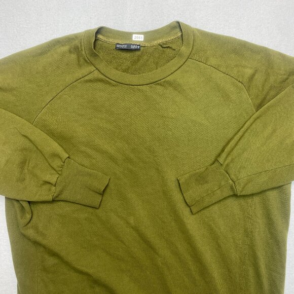 Zara Crewneck Sweatshirt Women's M Army Green Long Sleeve Pullover - Picture 1 of 11